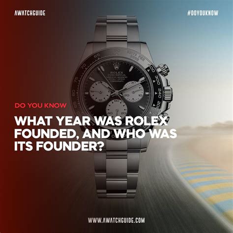 when rolex started|when was rolex established.